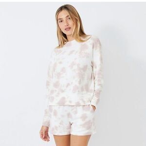 MONROW TIE DYE Sweatshirt Shorts Set